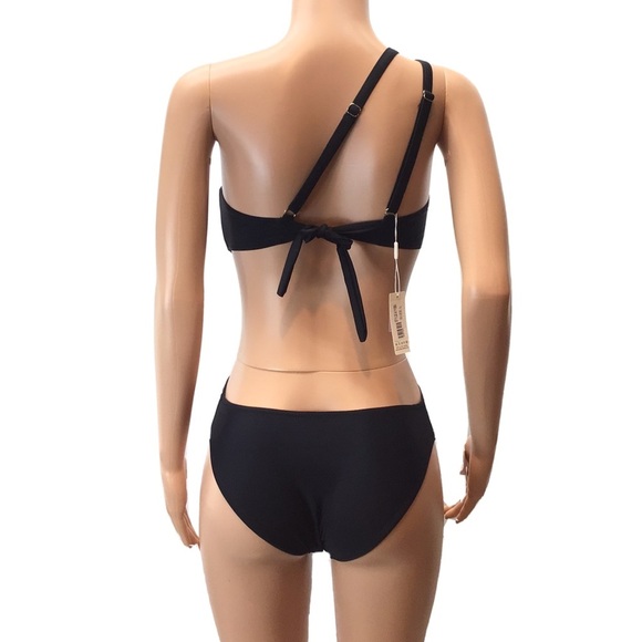 NWOT Mermaid Swimwear Black 1pc One Shoulder Monokini - Picture 7 of 11